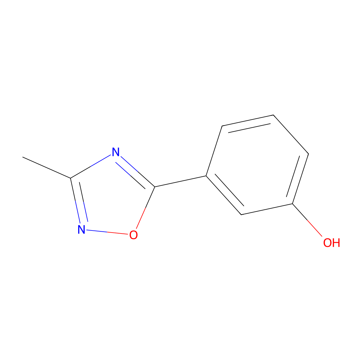 3-(3-Methyl-1,2,4-oxadiazol-5-yl)phenol molecular structure, CAS 1082766-16-2