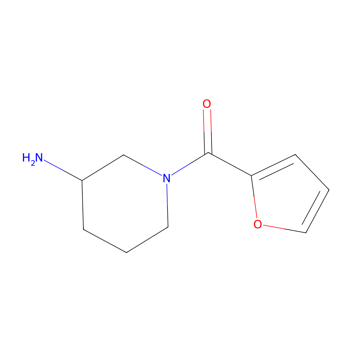 1-(2-Furoyl)piperidin-3-amine molecular structure, CAS 1082766-25-3