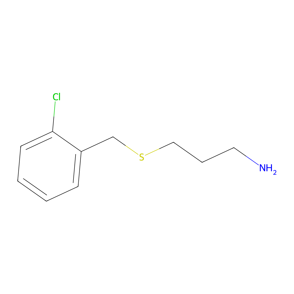 3-[(2-Chlorobenzyl)thio]-1-propanamine molecular structure, CAS 1082766-31-1