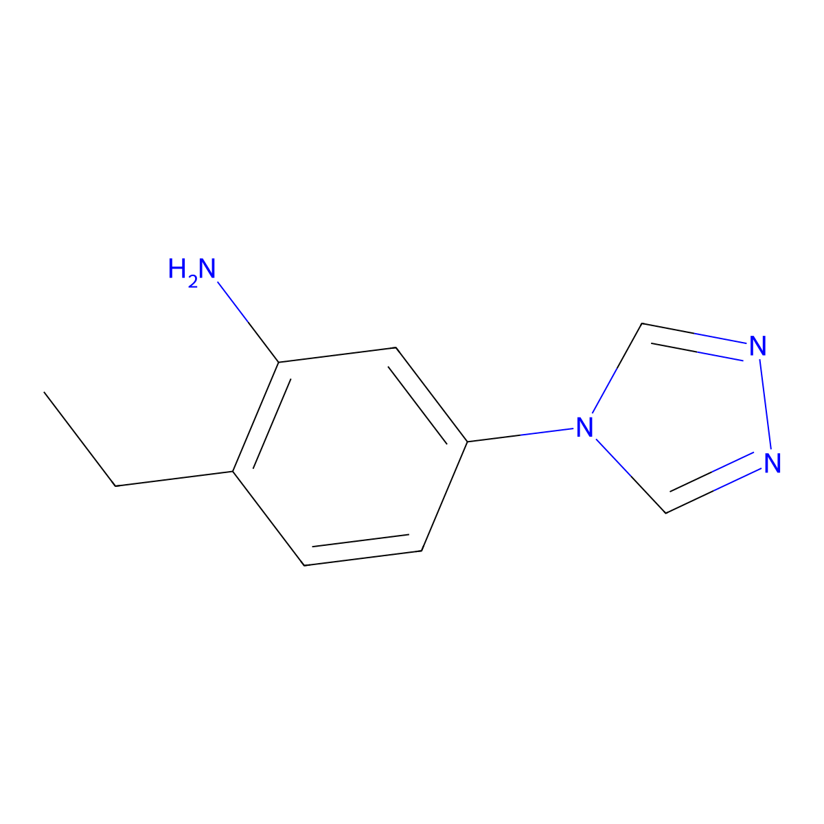 2-Ethyl-5-(4H-1,2,4-triazol-4-YL)aniline molecular structure, CAS 1082766-55-9