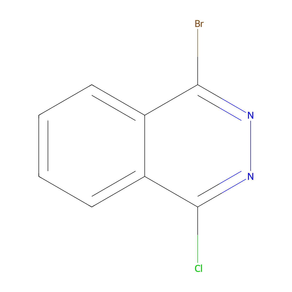 1-Bromo-4-chlorophthalazine molecular structure, CAS 1082769-36-5