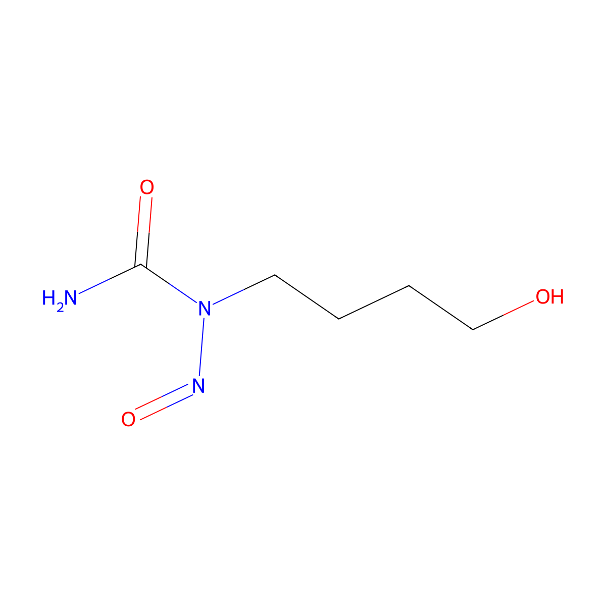 N-(4-Hydroxybutyl)-N-nitrosourea molecular structure, CAS 108278-69-9