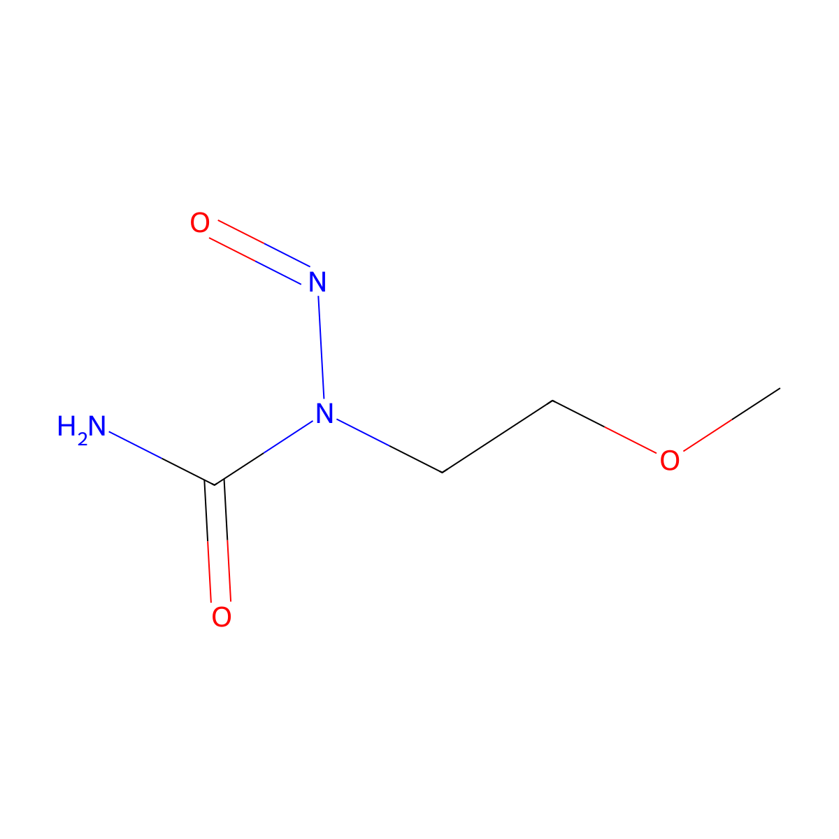 1-(2-Methyoxyethyl)-1-nitrosourea molecular structure, CAS 108278-70-2