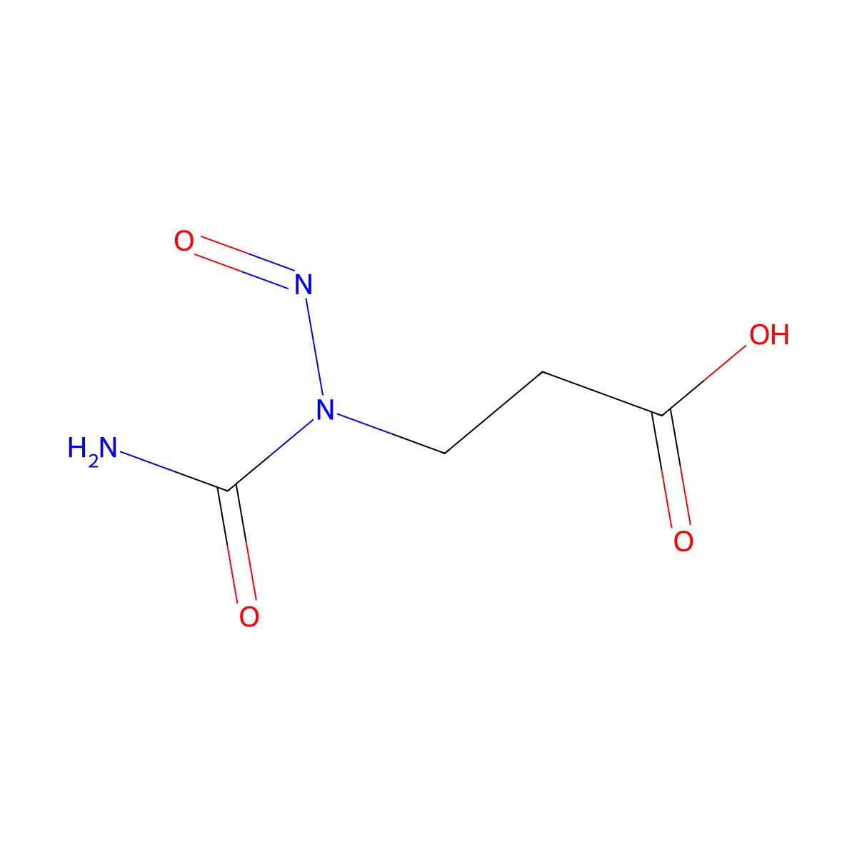 N-(2-Carboxyethyl)-N-nitrosourea molecular structure, CAS 108278-71-3