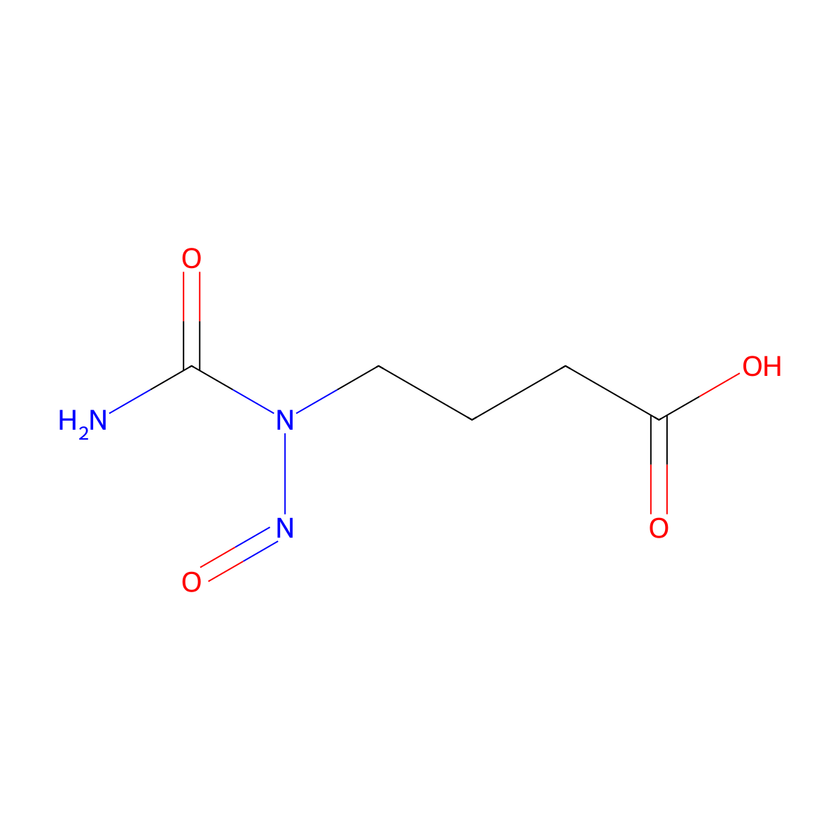 N-(3-Carboxypropyl)-N-nitrosourea molecular structure, CAS 108278-72-4