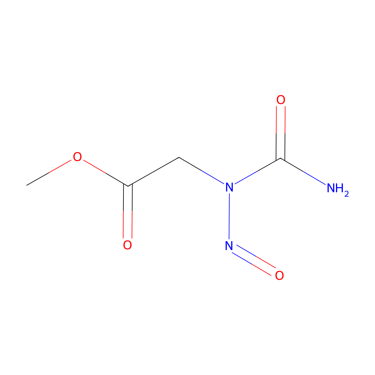 N-Methoxycarbonylmethyl-N-nitrosourea molecular structure, CAS 108278-73-5