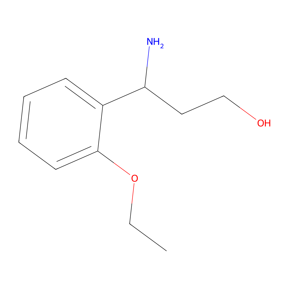 3-Amino-3-(2-ethoxyphenyl)propan-1-ol molecular structure, CAS 1082786-97-7