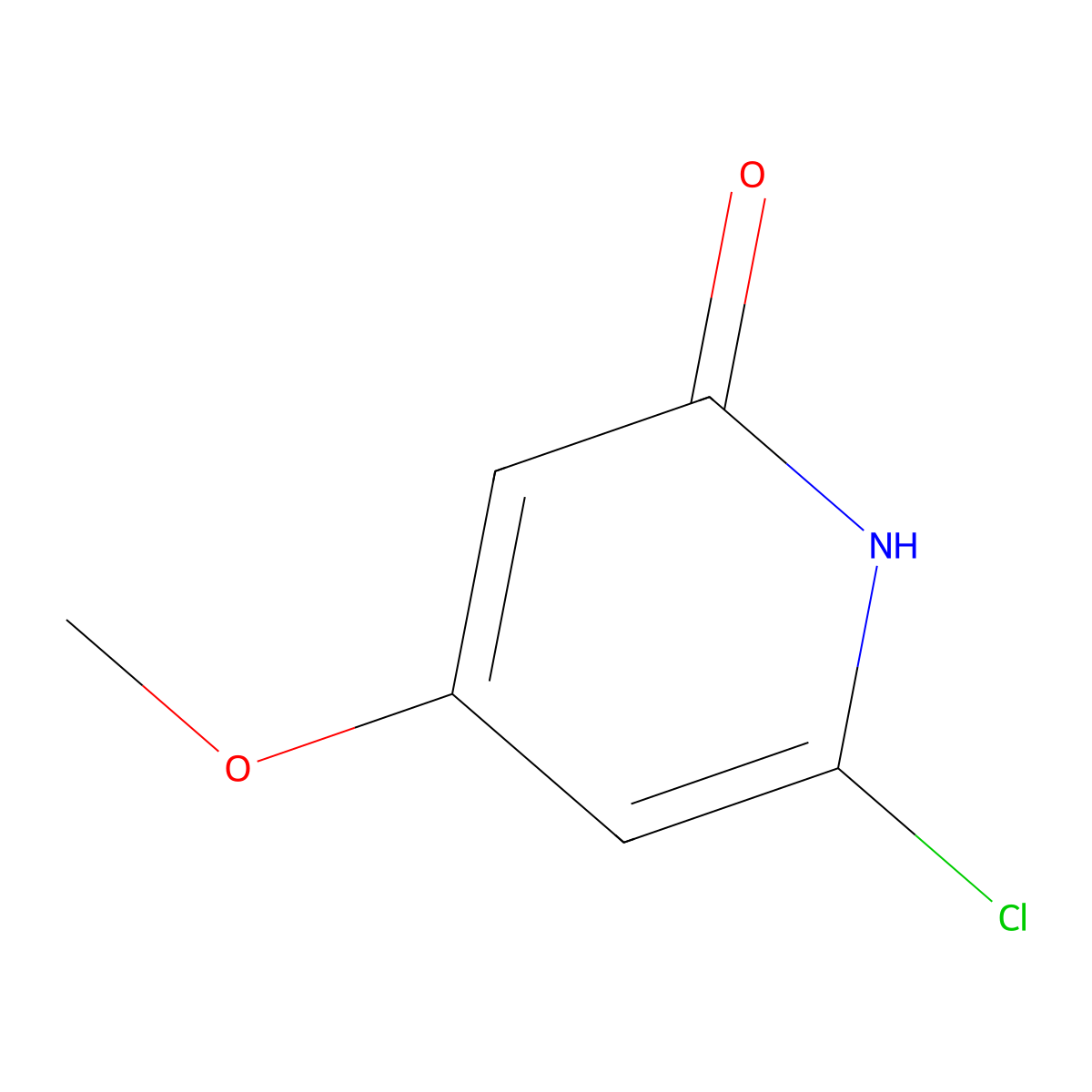 6-Chloro-4-methoxypyridin-2-ol molecular structure, CAS 108279-65-8