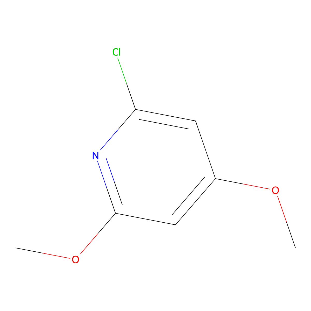 2-Chloro-4,6-dimethoxypyridine molecular structure, CAS 108279-89-6