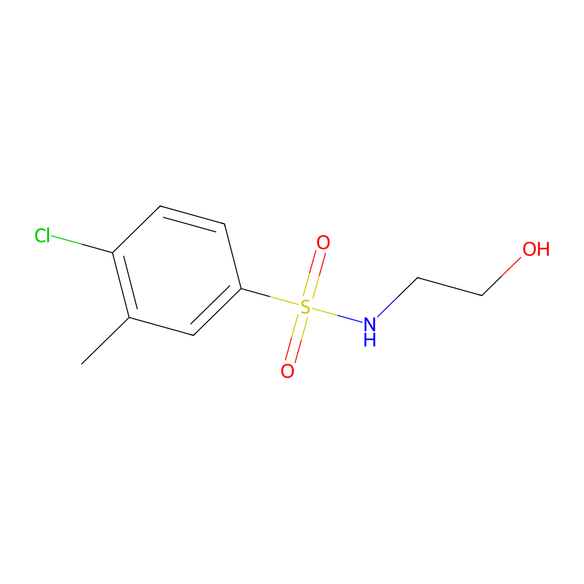 [(4-Chloro-3-methylphenyl)sulfonyl](2-hydroxyethyl)amine molecular structure, CAS 1082805-30-8