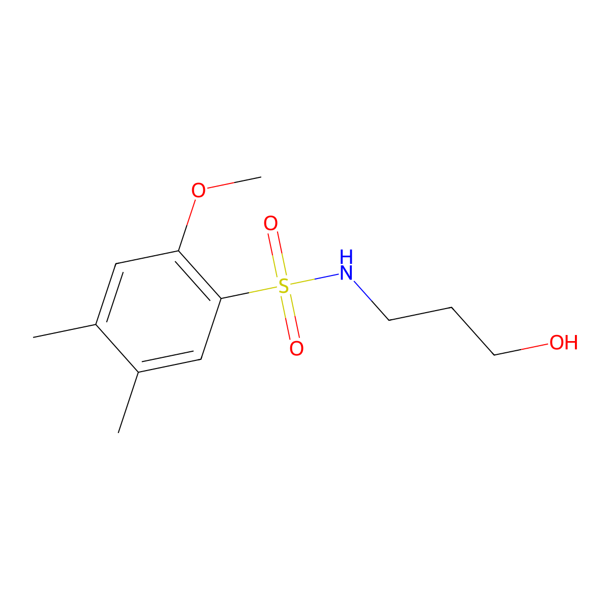 (3-Hydroxypropyl)[(2-methoxy-4,5-dimethylphenyl)sulfonyl]amine molecular structure, CAS 1082805-54-6
