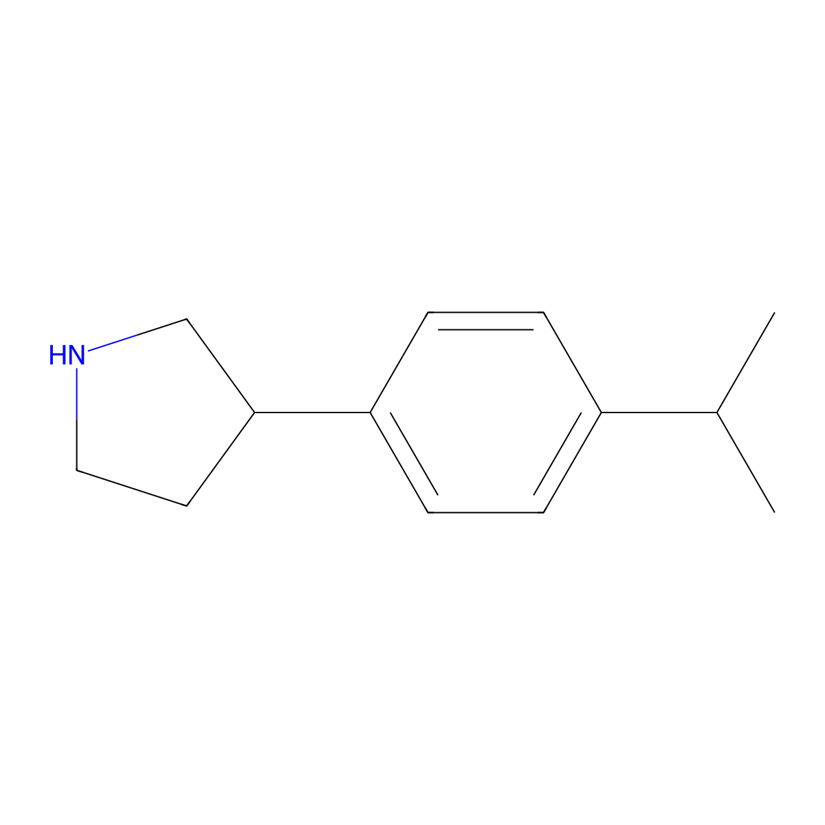 3-[4-(Propan-2-yl)phenyl]pyrrolidine molecular structure, CAS 1082806-57-2