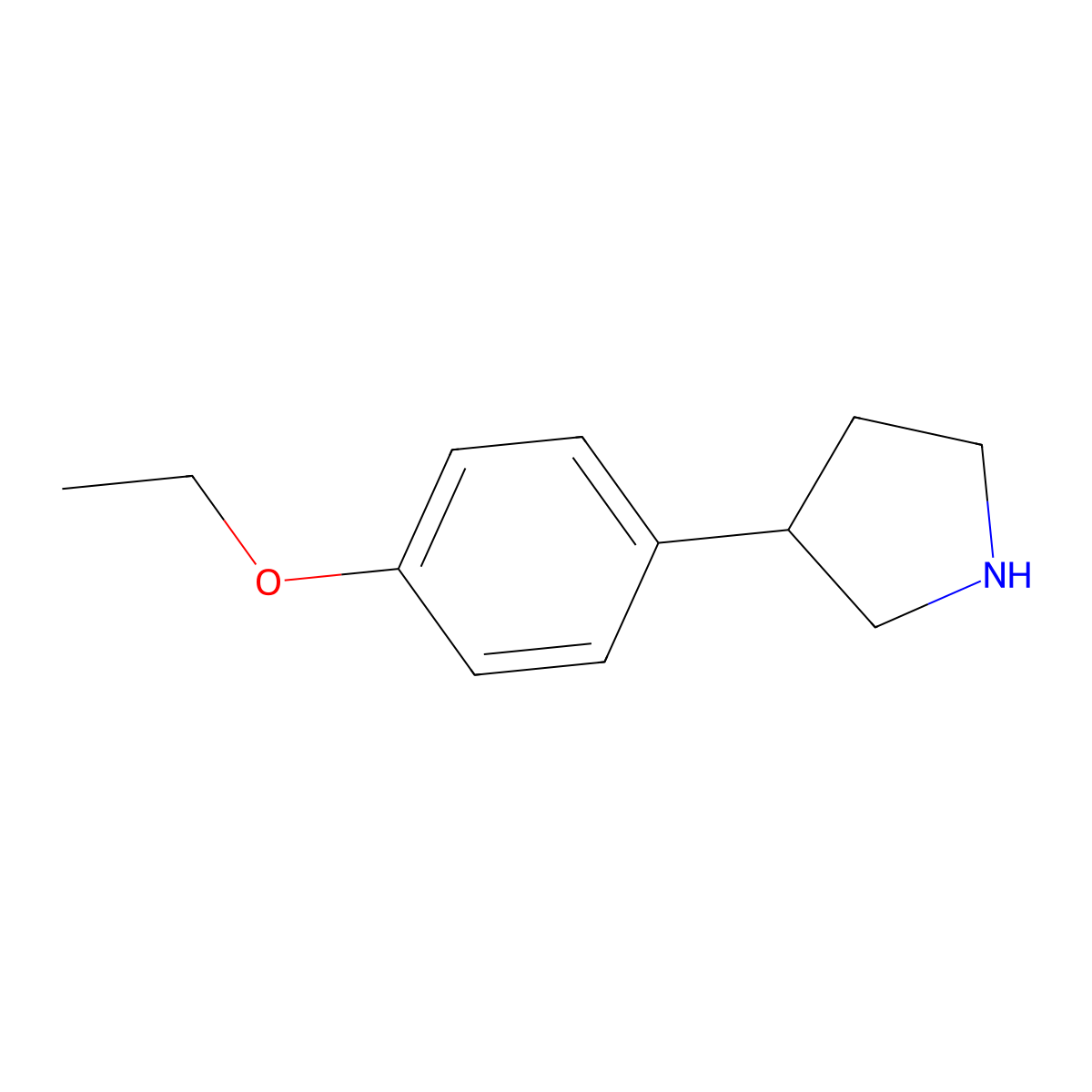 3-(4-Ethoxyphenyl)pyrrolidine molecular structure, CAS 1082806-59-4
