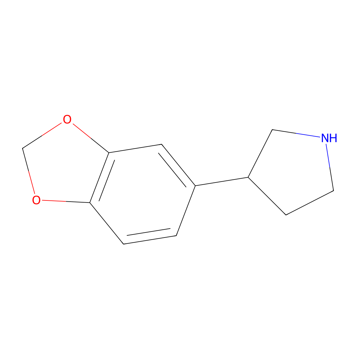 3-(Benzo[d][1,3]dioxol-5-yl)pyrrolidine molecular structure, CAS 1082806-61-8