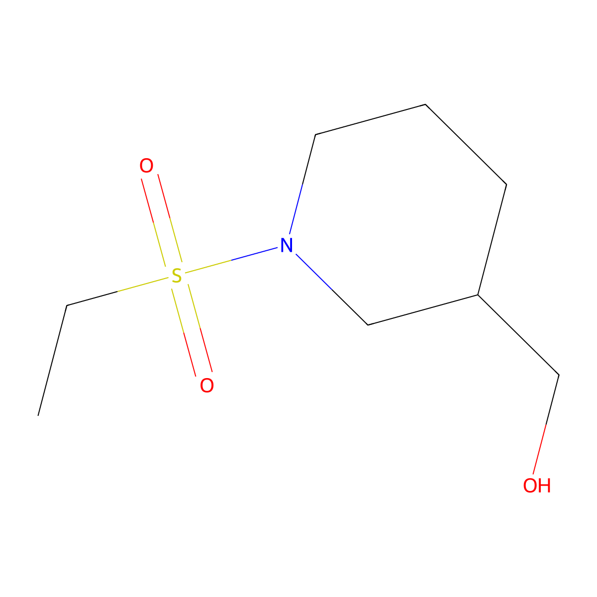 [1-(Ethanesulfonyl)piperidin-3-yl]methanol molecular structure, CAS 1082812-21-2
