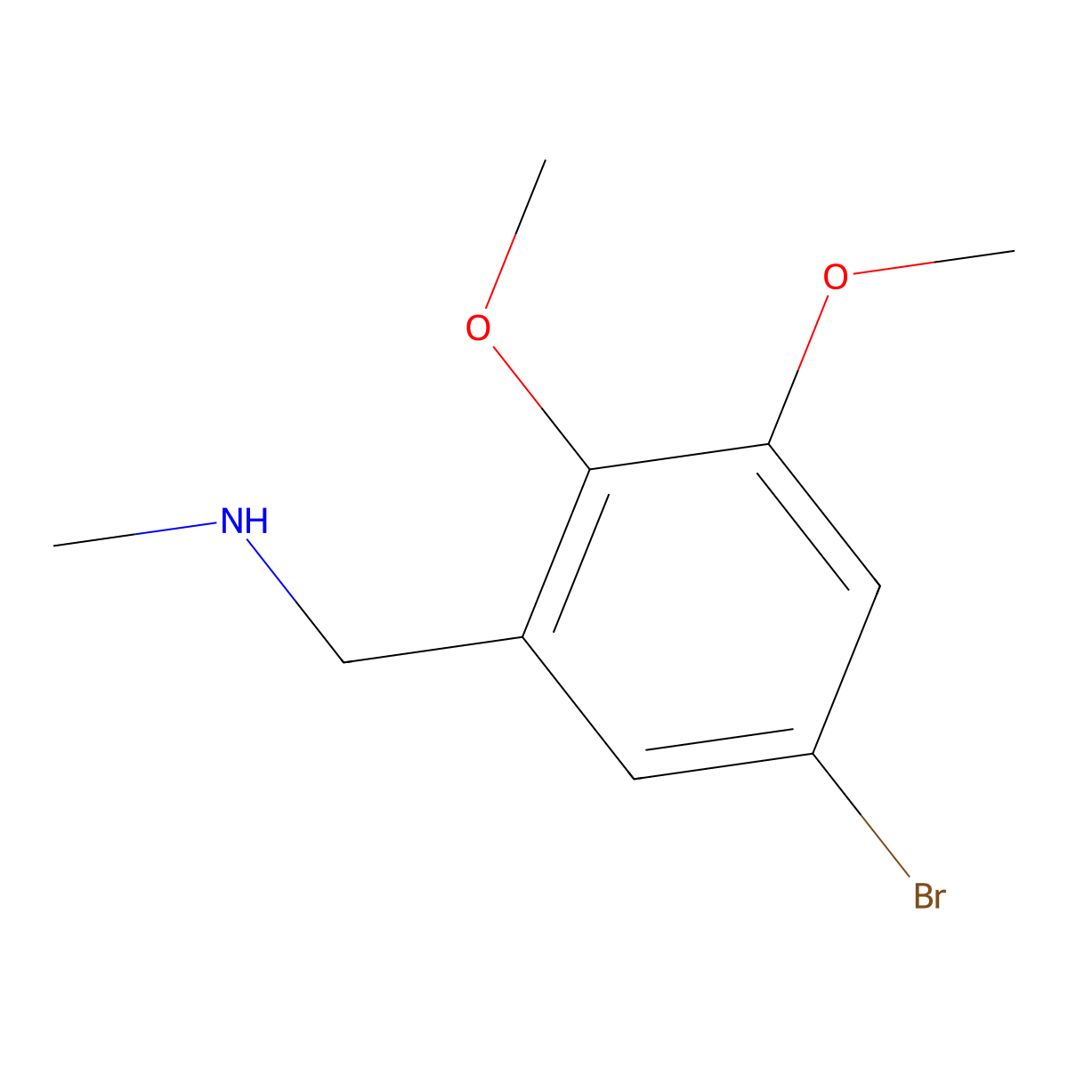 [(5-Bromo-2,3-dimethoxyphenyl)methyl](methyl)amine molecular structure, CAS 1082820-93-6