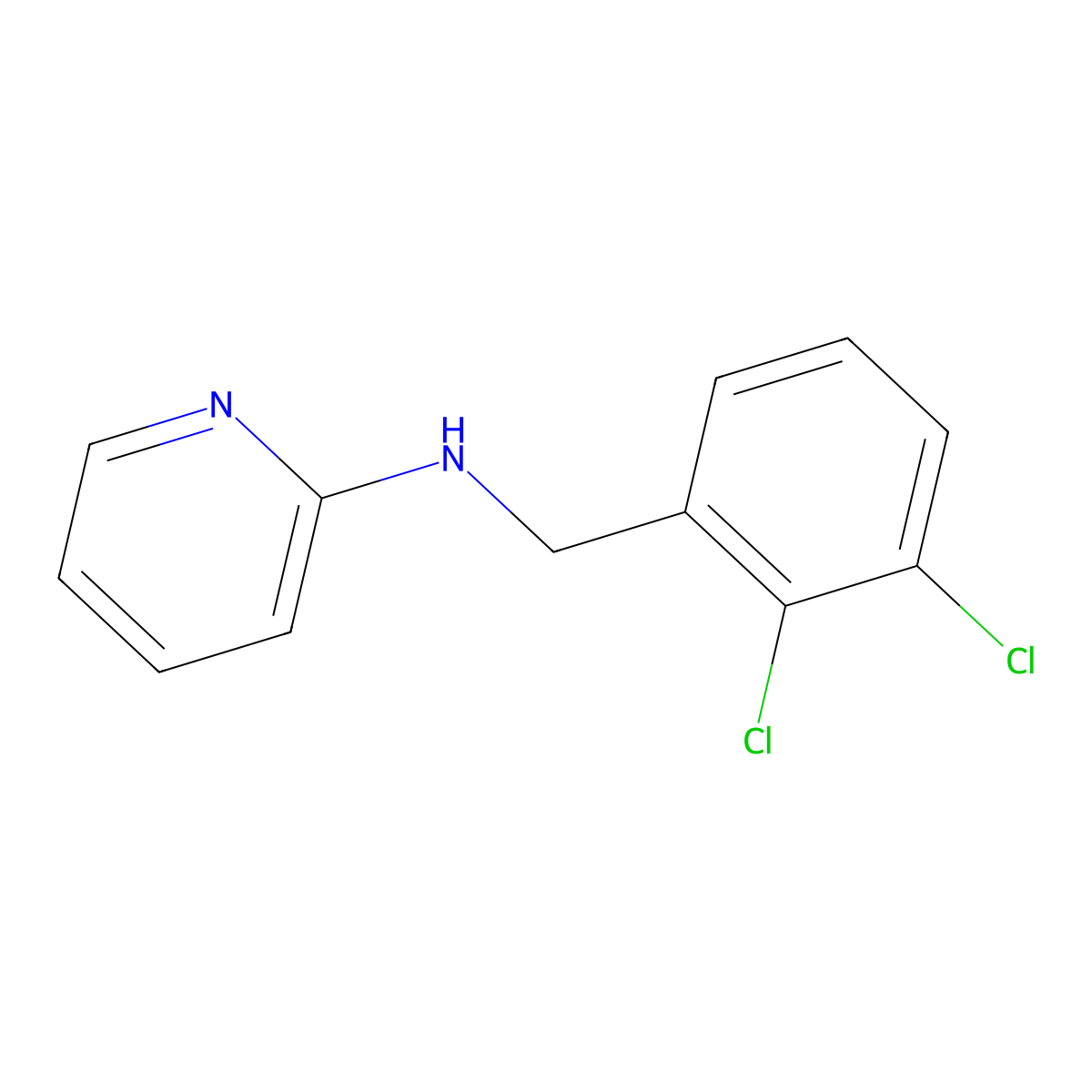 2-Pyridinamine, N-[(2,3-dichlorophenyl)methyl]- molecular structure, CAS 1082821-07-5
