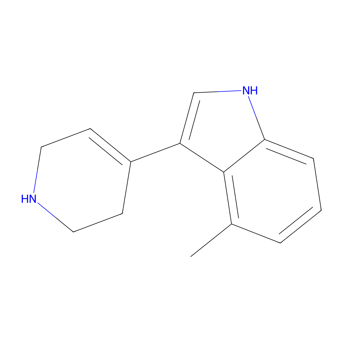 4-methyl-3-(1,2,3,6-tetrahydropyridin-4-yl)-1H-indole molecular structure, CAS 1082821-63-3