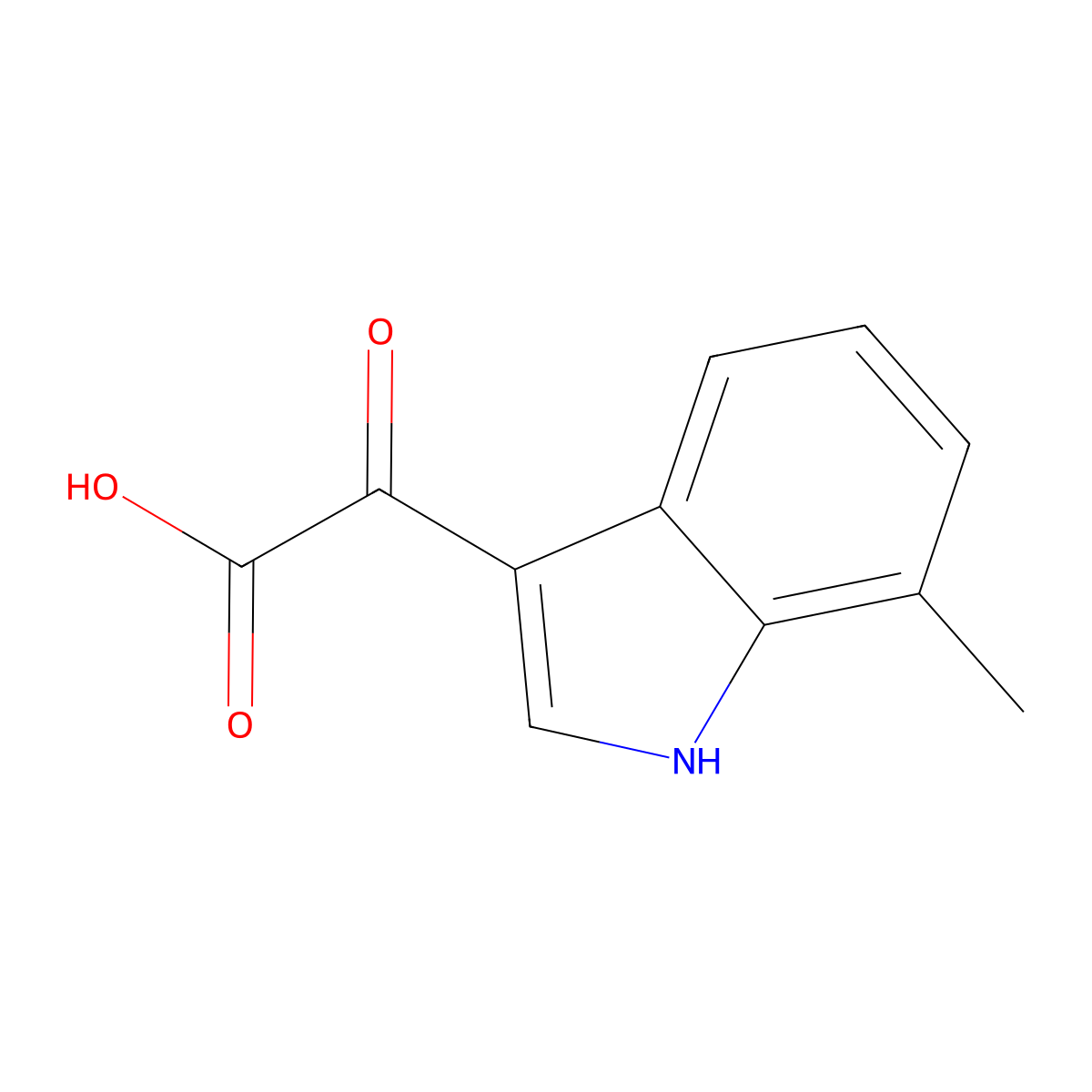 2-(7-Methyl-3-indolyl)-2-oxoacetic Acid molecular structure, CAS 1082821-64-4
