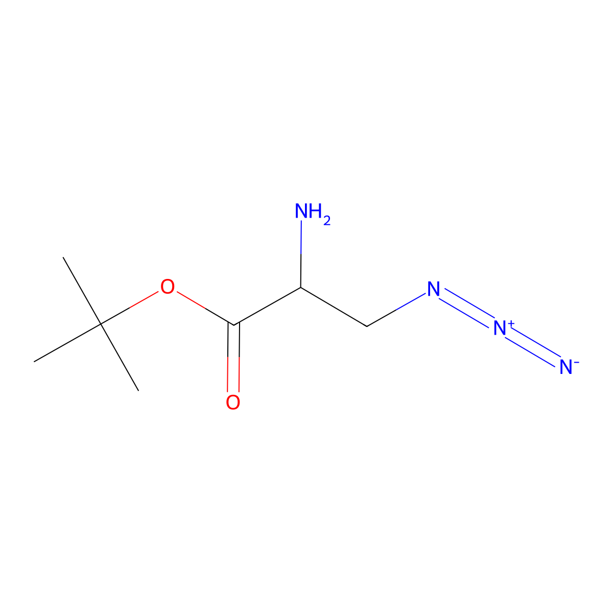 Alanine, 3-azido-, tert-butyl ester, DL- molecular structure, CAS 108283-47-2