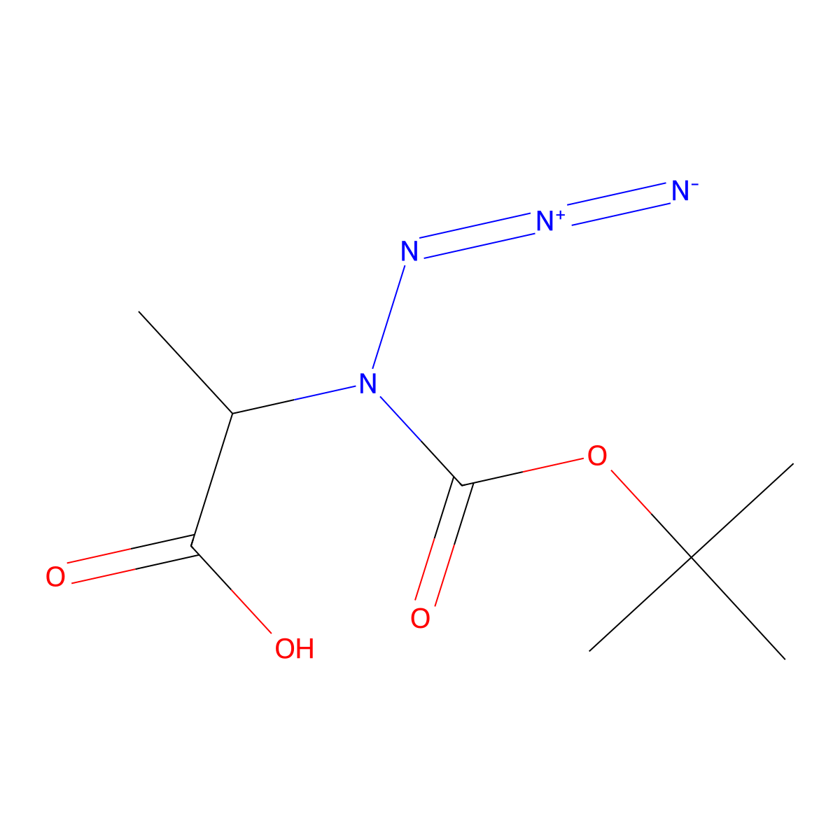 N-tert-Butyloxycarbonyl-dl-azidoalanine molecular structure, CAS 108283-49-4