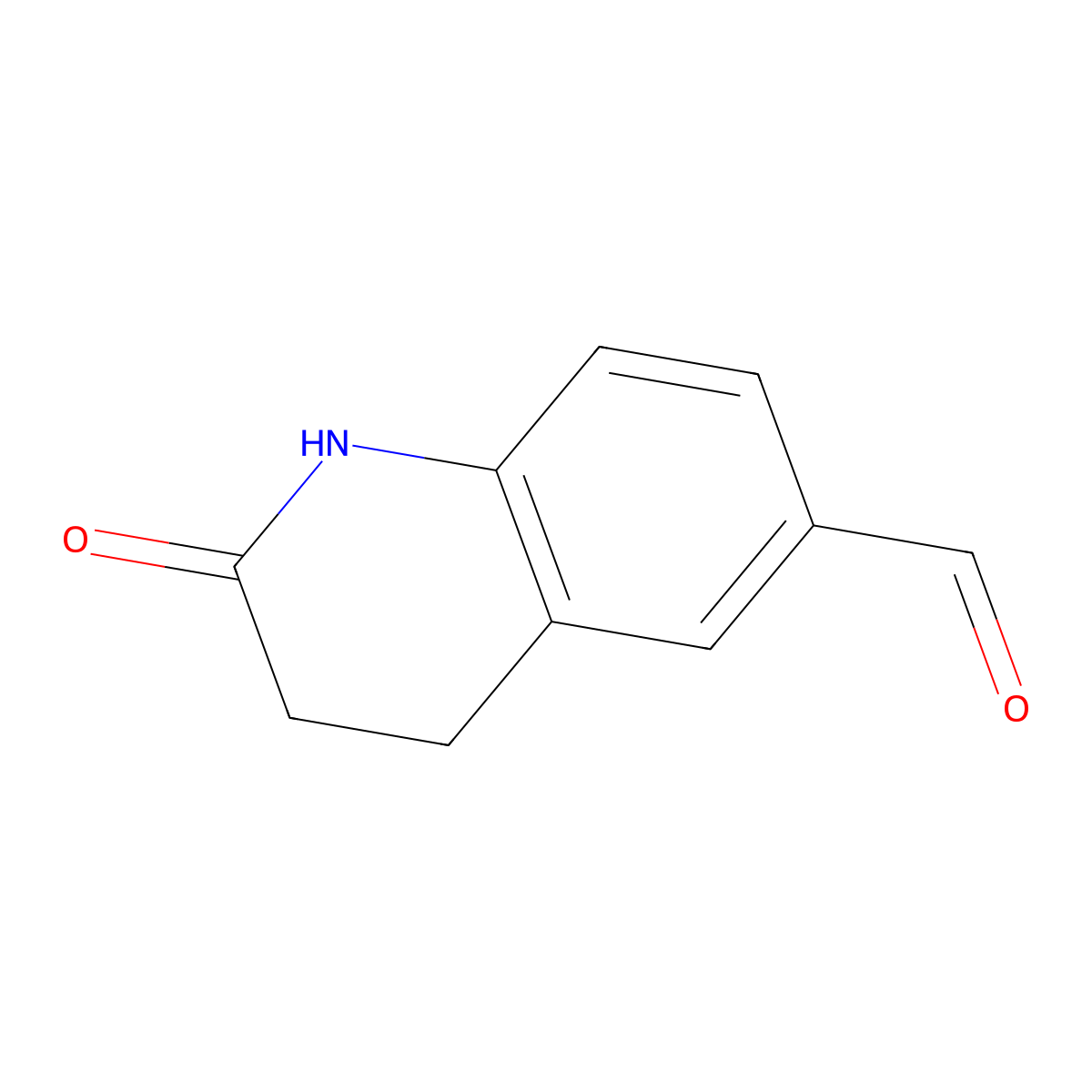 2-Oxo-1,2,3,4-tetrahydroquinoline-6-carbaldehyde molecular structure, CAS 108284-94-2