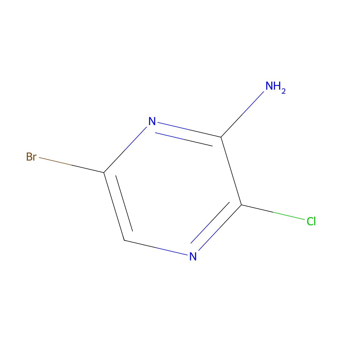 6-Bromo-3-chloropyrazin-2-amine molecular structure, CAS 1082843-72-8