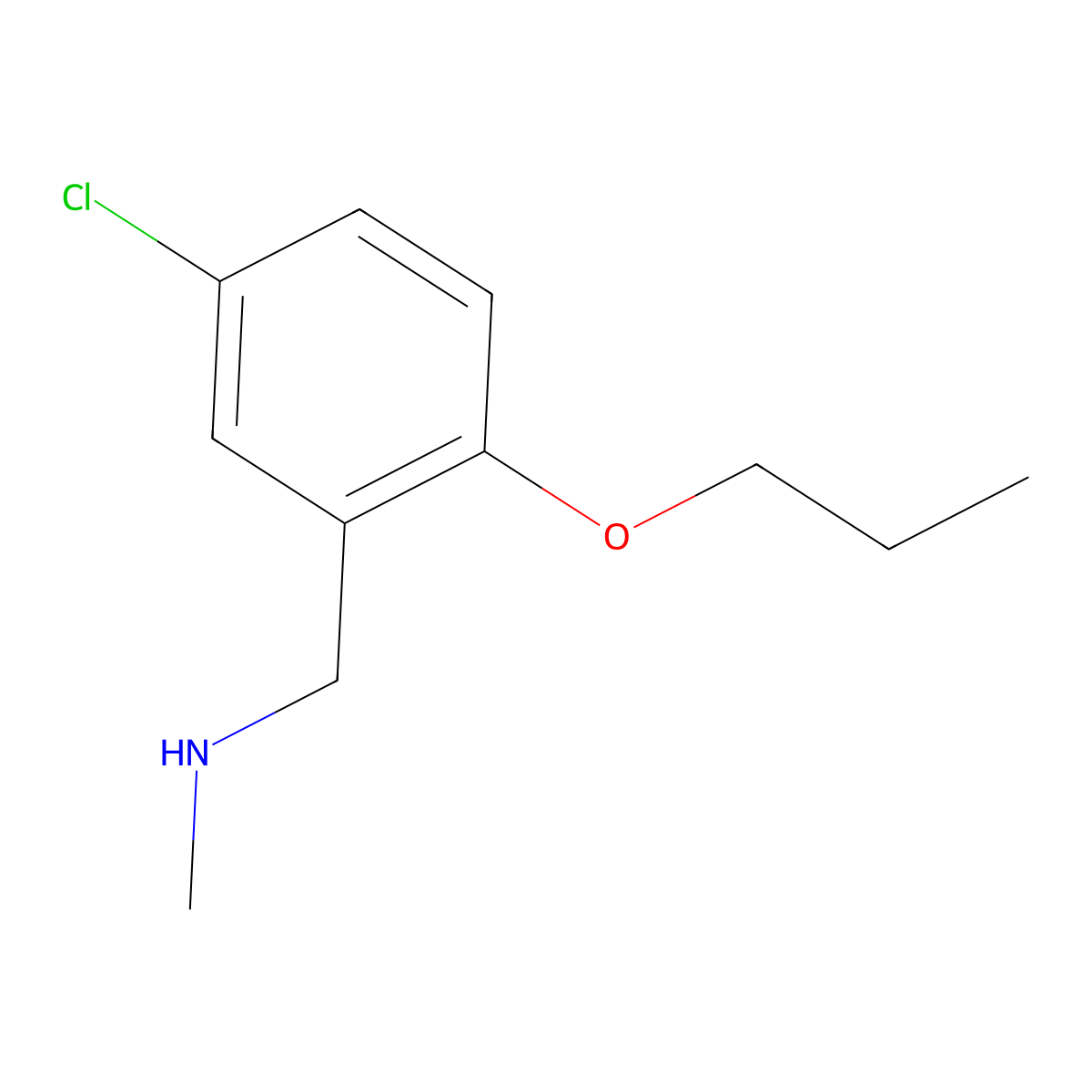 N-(5-chloro-2-propoxybenzyl)-N-methylamine molecular structure, CAS 1082846-83-0