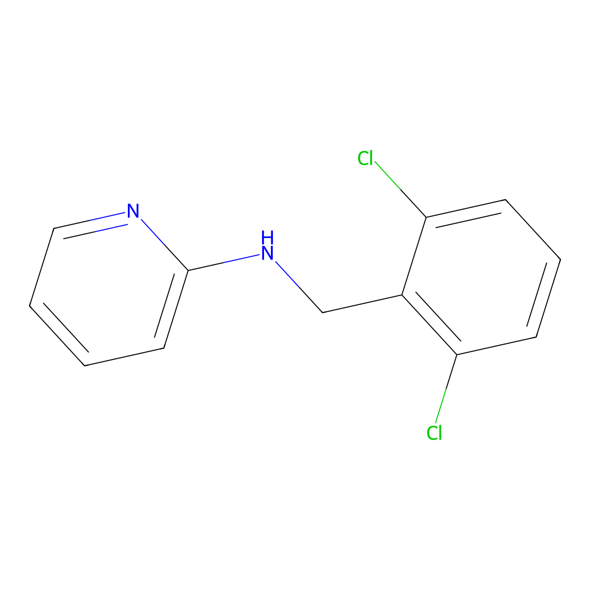 N-(2,6-Dichlorobenzyl)pyridin-2-amine molecular structure, CAS 1082846-91-0