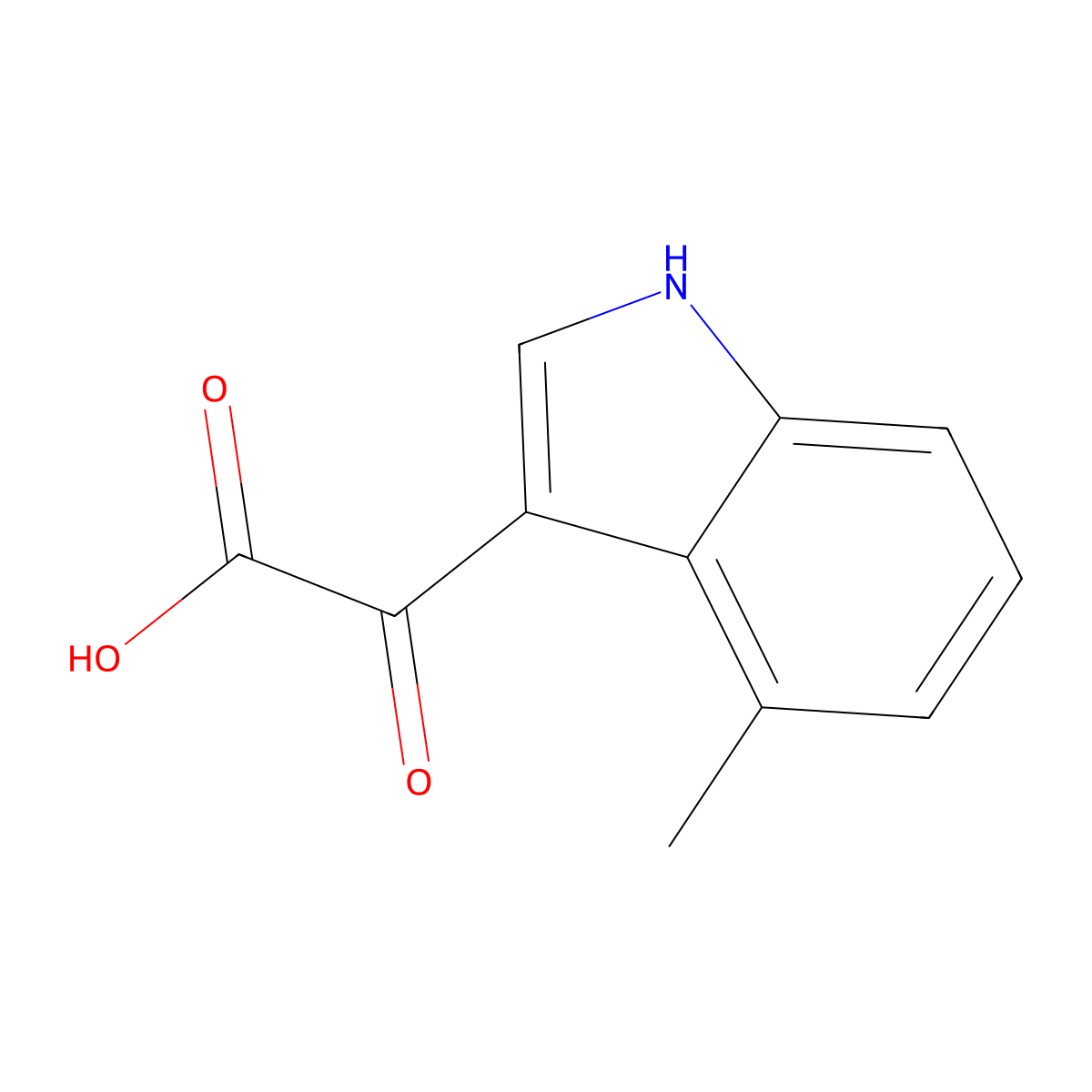 2-(4-Methyl-3-indolyl)-2-oxoacetic Acid molecular structure, CAS 1082847-53-7