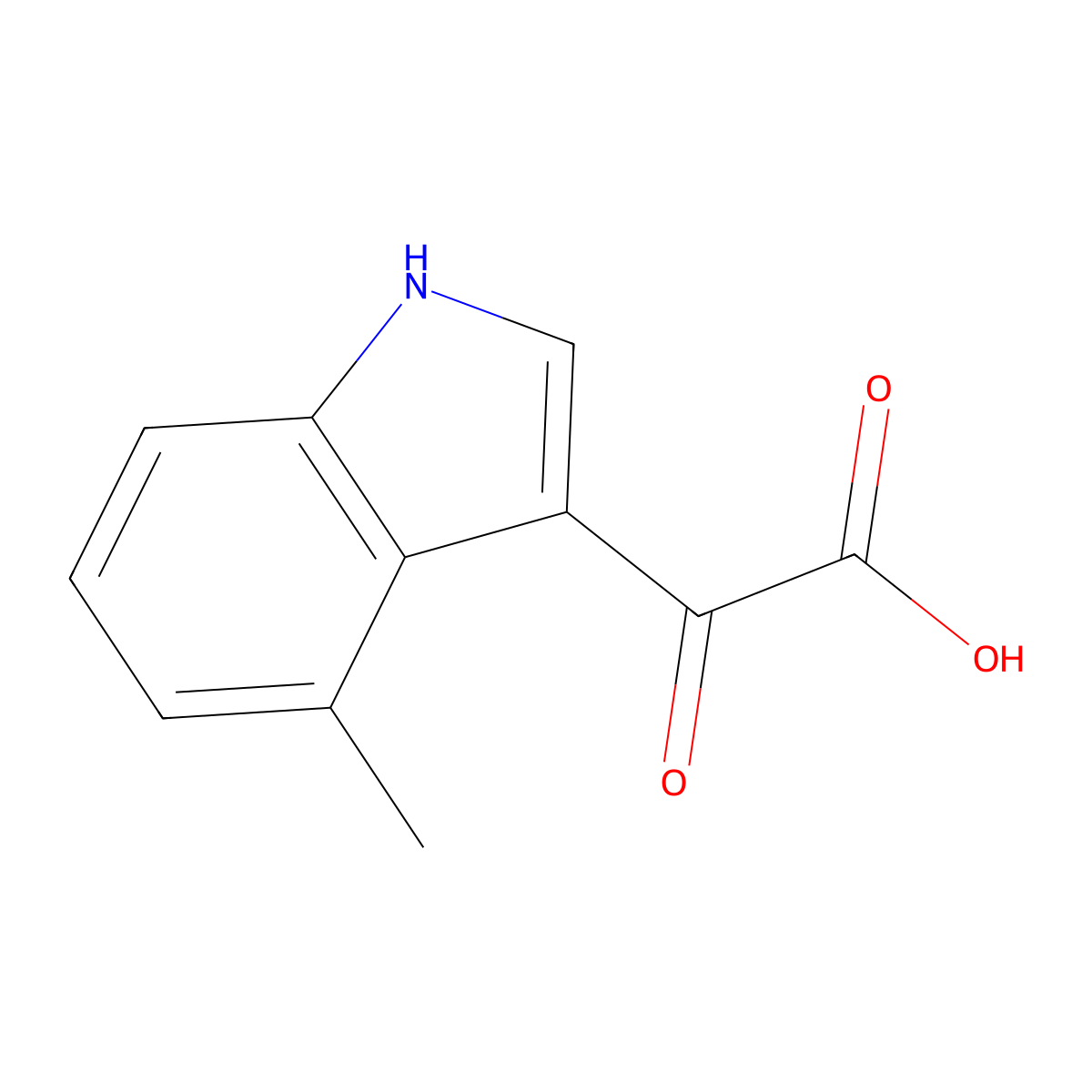 2-(4-Methyl-3-indolyl)-2-oxoacetic Acid molecular structure, CAS 1082847-53-7
