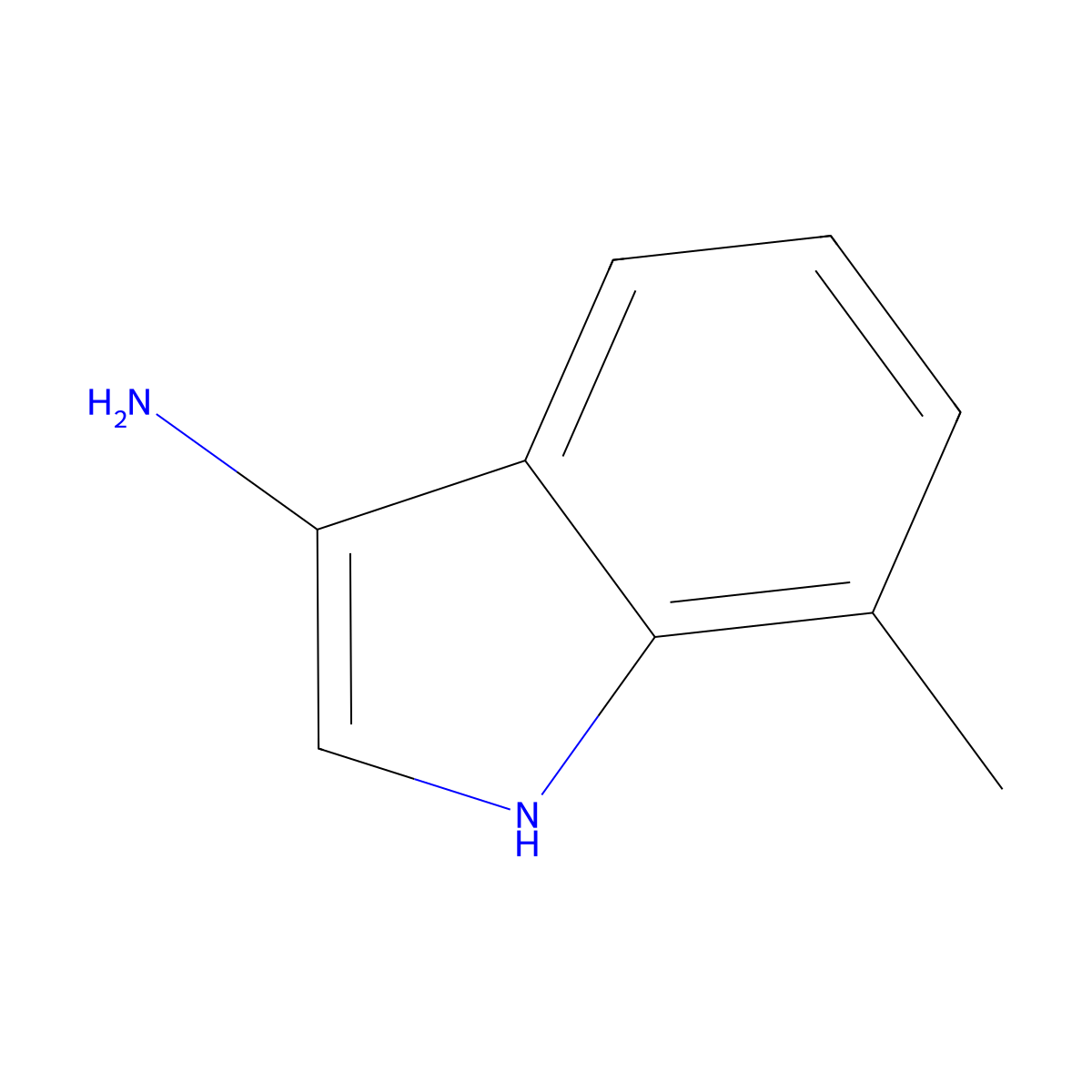 7-methyl-1H-indol-3-amine molecular structure, CAS 1082847-60-6