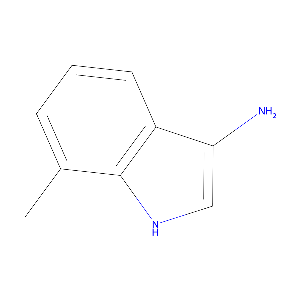 7-methyl-1H-indol-3-amine molecular structure, CAS 1082847-60-6