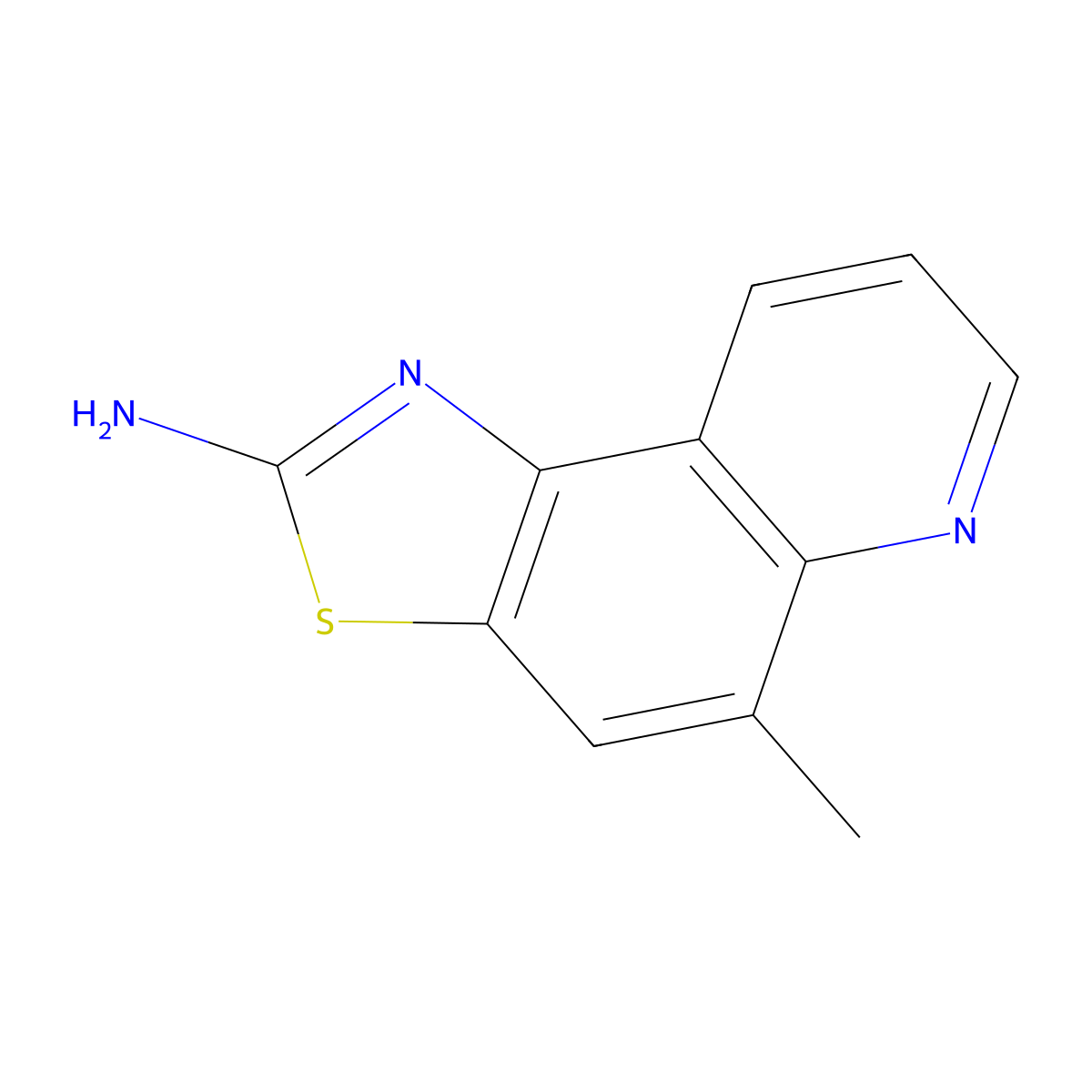 5-Methyl-[1,3]thiazolo[4,5-f]quinolin-2-amine molecular structure, CAS 1082847-64-0