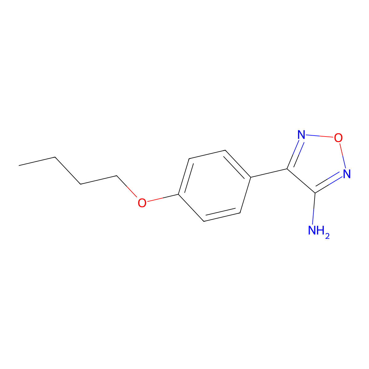 4-(4-Butoxyphenyl)-1,2,5-oxadiazol-3-amine molecular structure, CAS 1082847-68-4