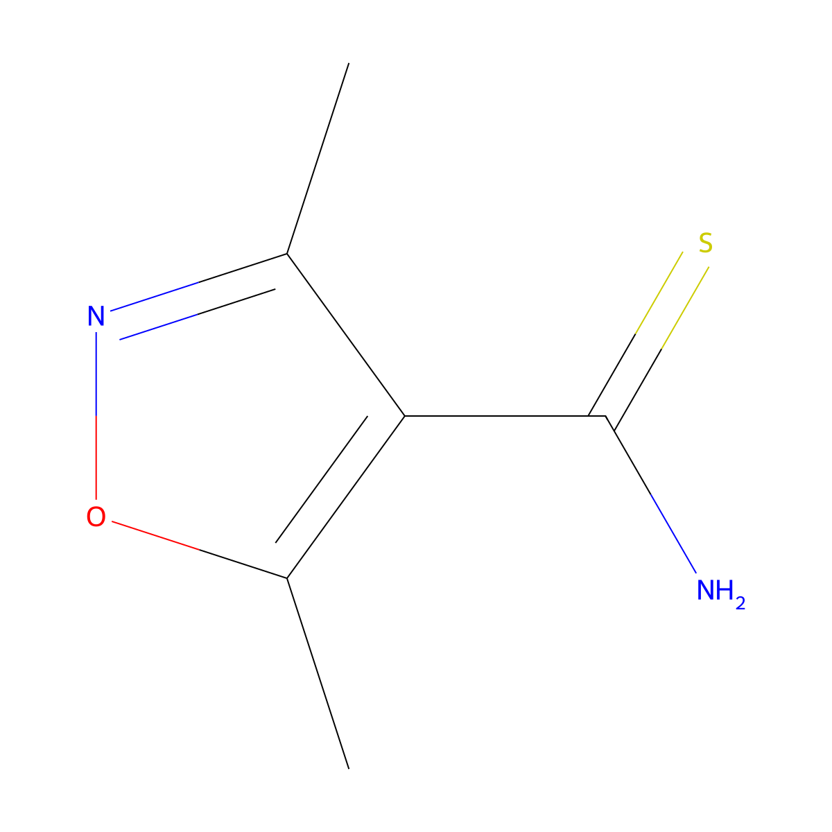 Dimethyl-1,2-oxazole-4-carbothioamide molecular structure, CAS 1082849-82-8