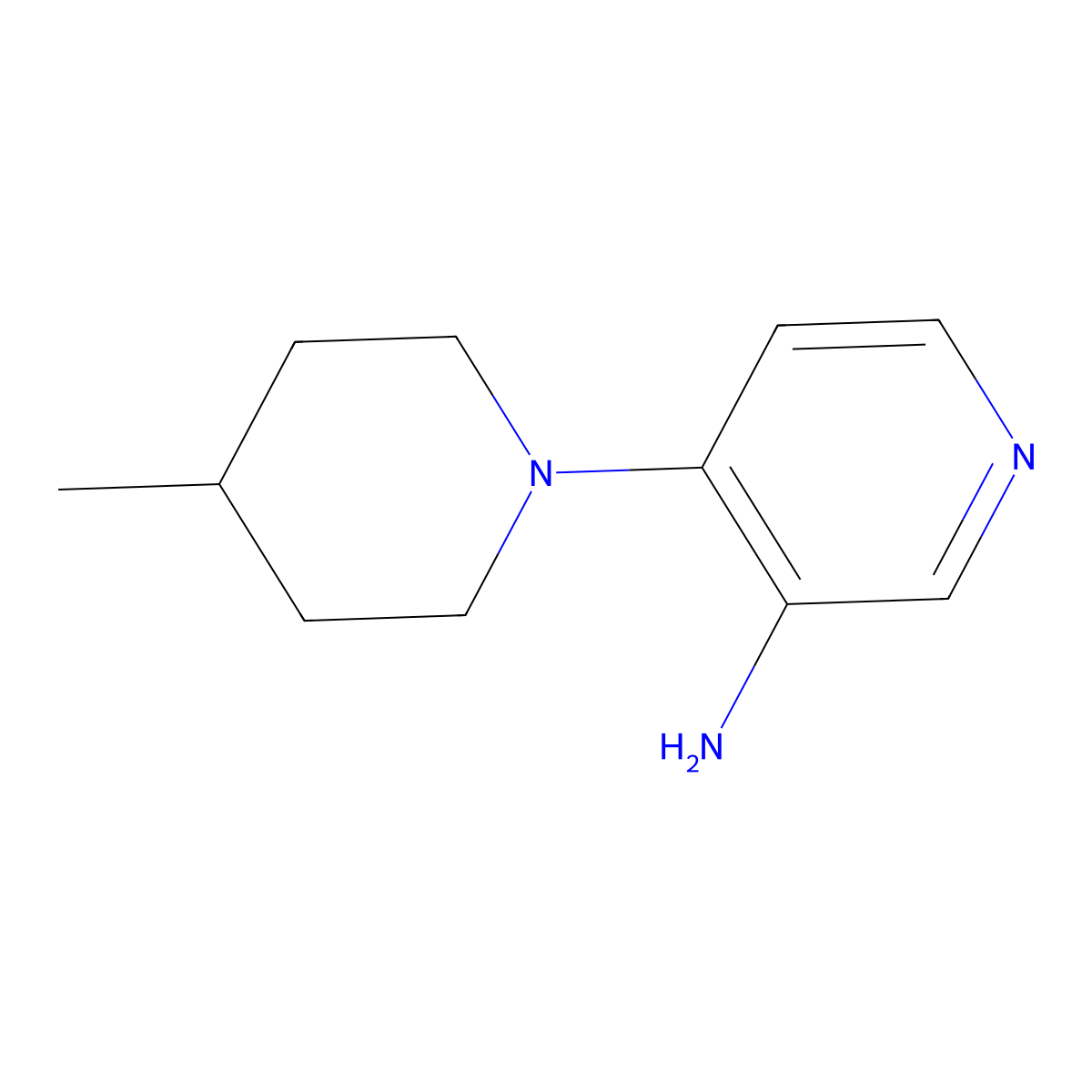 3-Amino-4-(4-methylpiperidin-1-YL)pyridine molecular structure, CAS 1082849-87-3