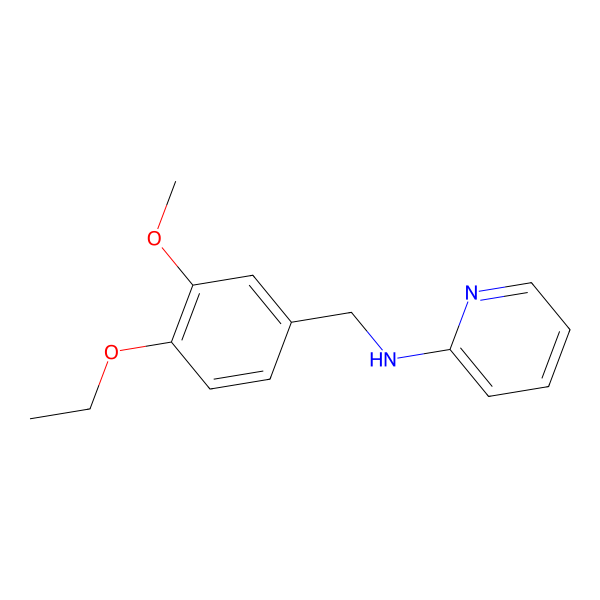 (4-Ethoxy-3-methoxy-benzyl)-pyridin-2-yl-amine molecular structure, CAS 1082855-92-2