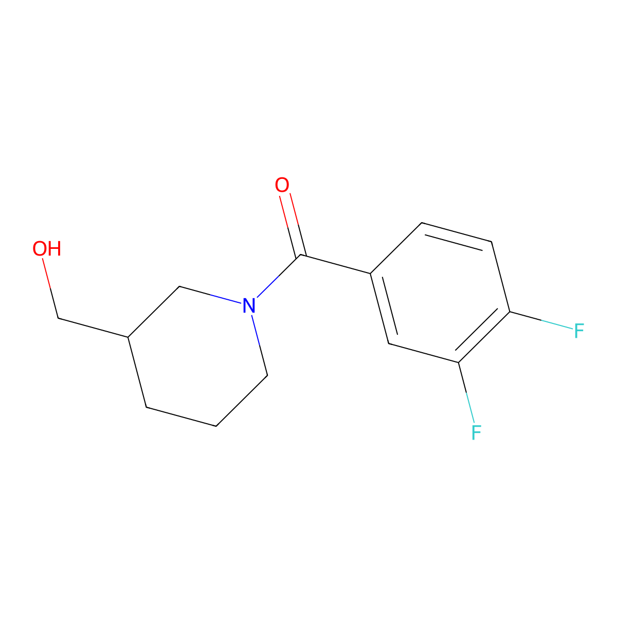 [1-(3,4-Difluorobenzoyl)piperidin-3-yl]methanol molecular structure, CAS 1082862-18-7