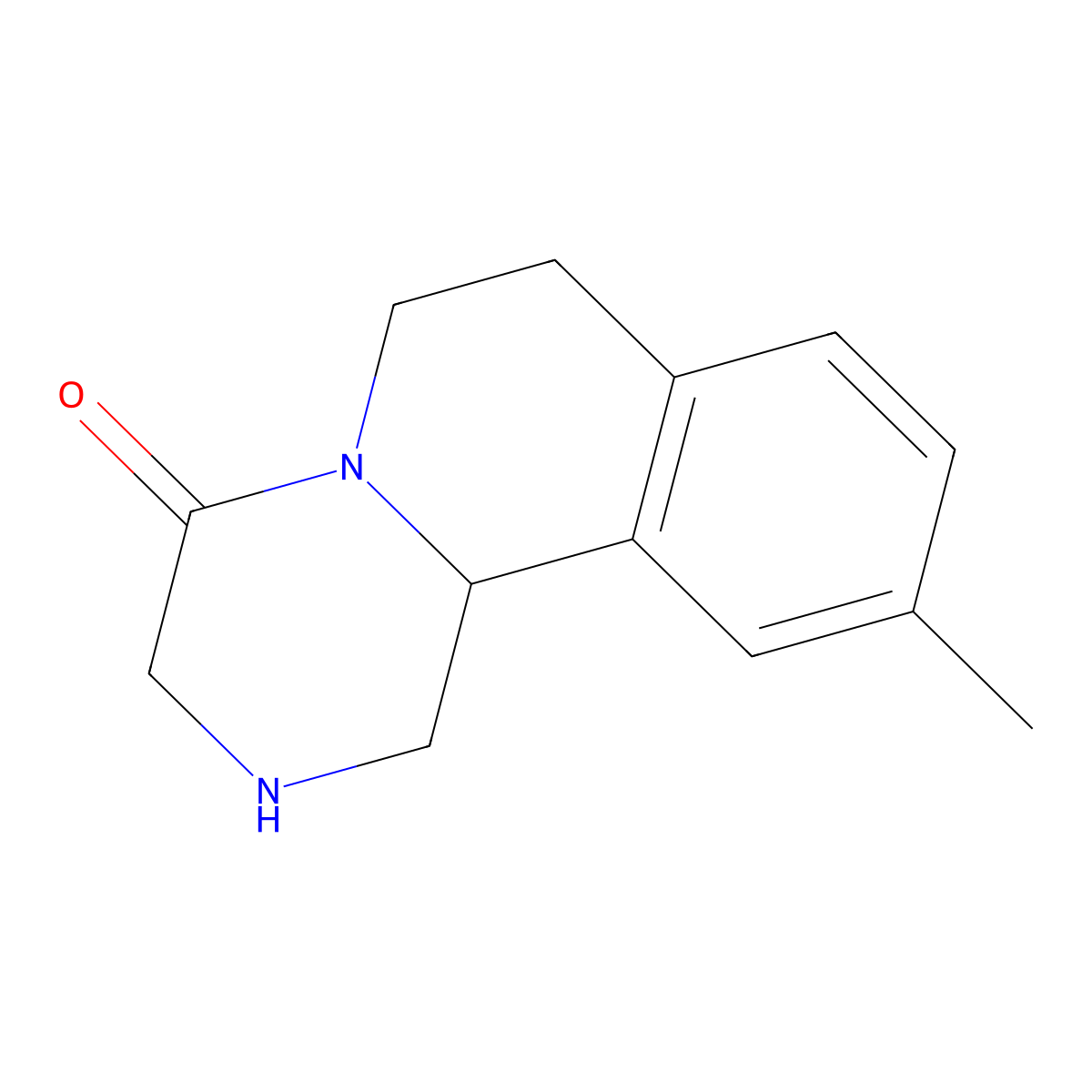 10-Methyl-2,3,6,7-tetrahydro-1H-pyrazino[2,1-a]isoquinolin-4(11bh)-one molecular structure, CAS 1082871-84-8