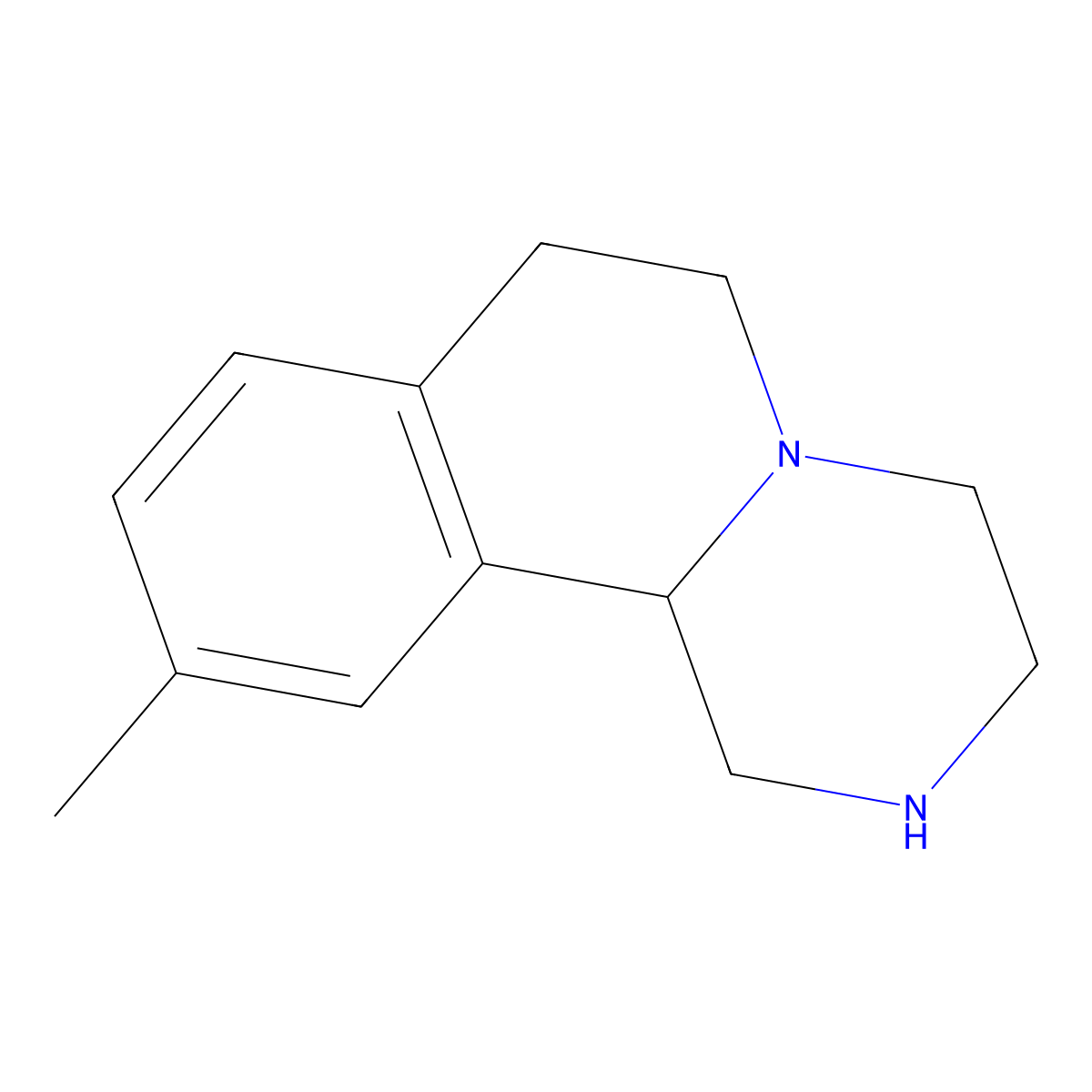 10-Methyl-2,3,4,6,7,11b-hexahydro-1H-pyrazino[2,1-a]isoquinoline molecular structure, CAS 1082871-89-3