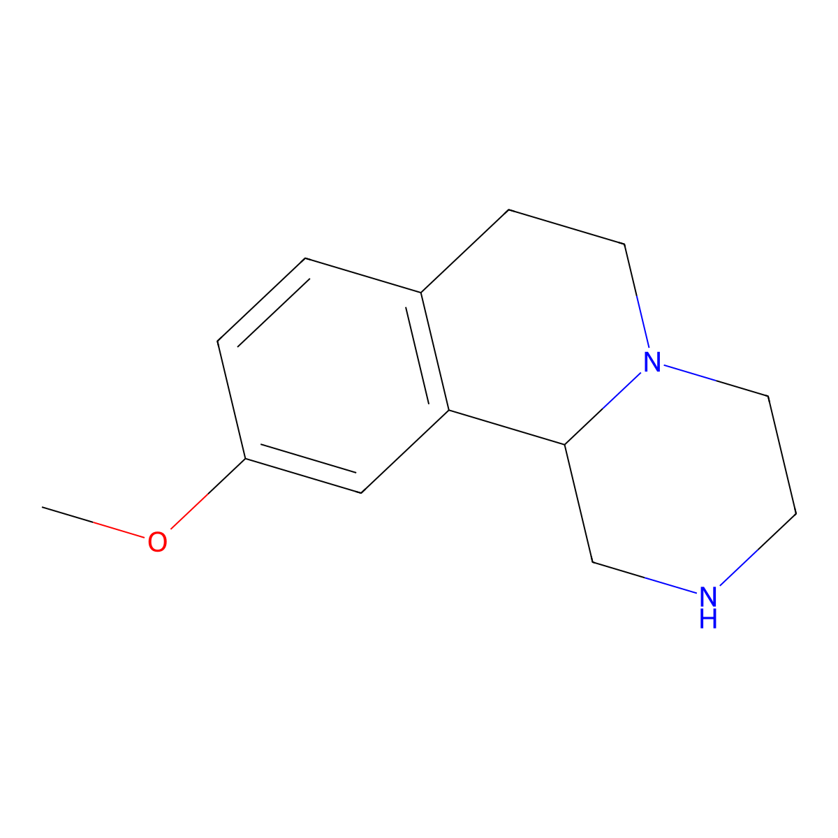 10-Methoxy-2,3,4,6,7,11b-hexahydro-1H-pyrazino[2,1-a]isoquinoline molecular structure, CAS 1082871-90-6