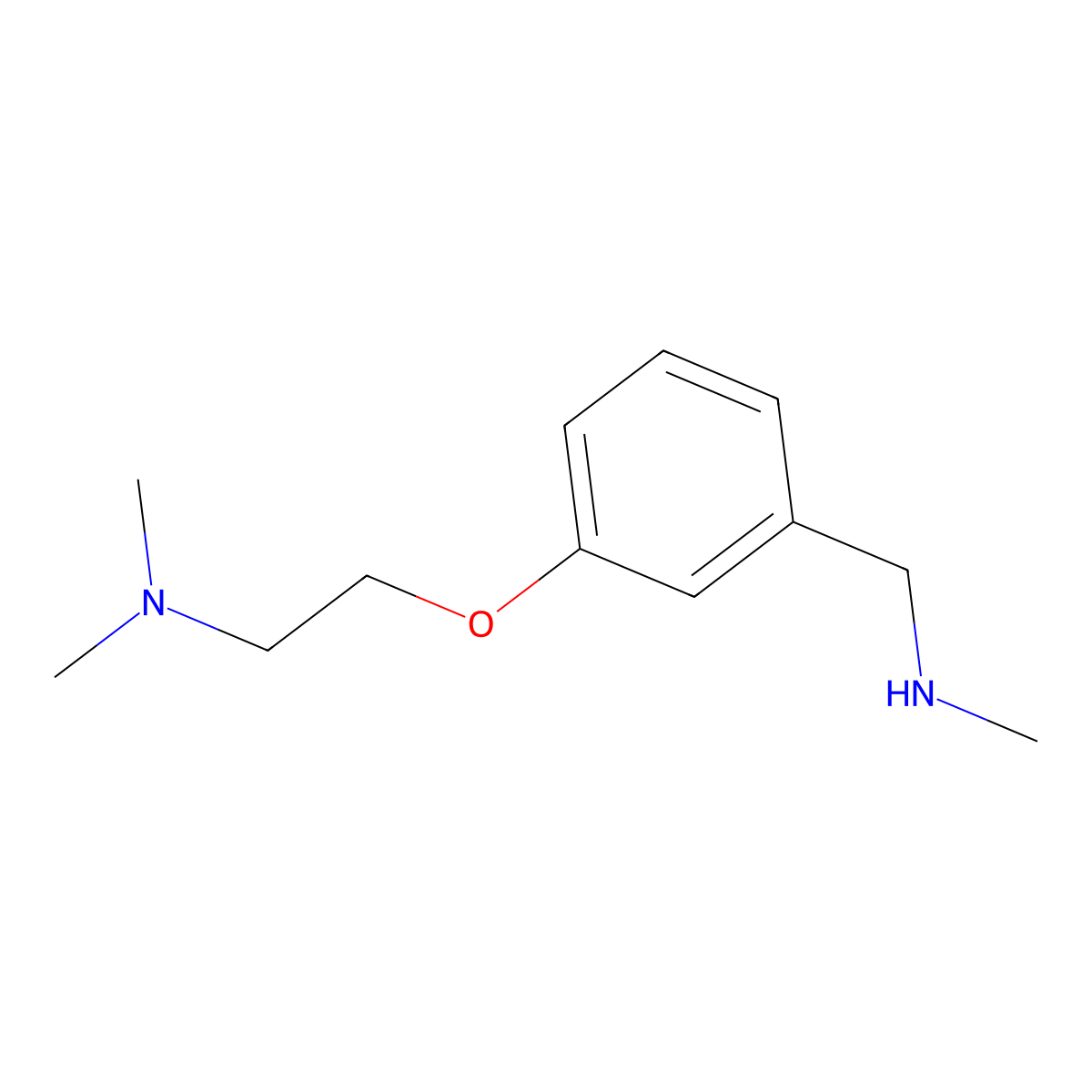 Dimethyl(2-(3-((methylamino)methyl)phenoxy)ethyl)amine molecular structure, CAS 1082875-25-9