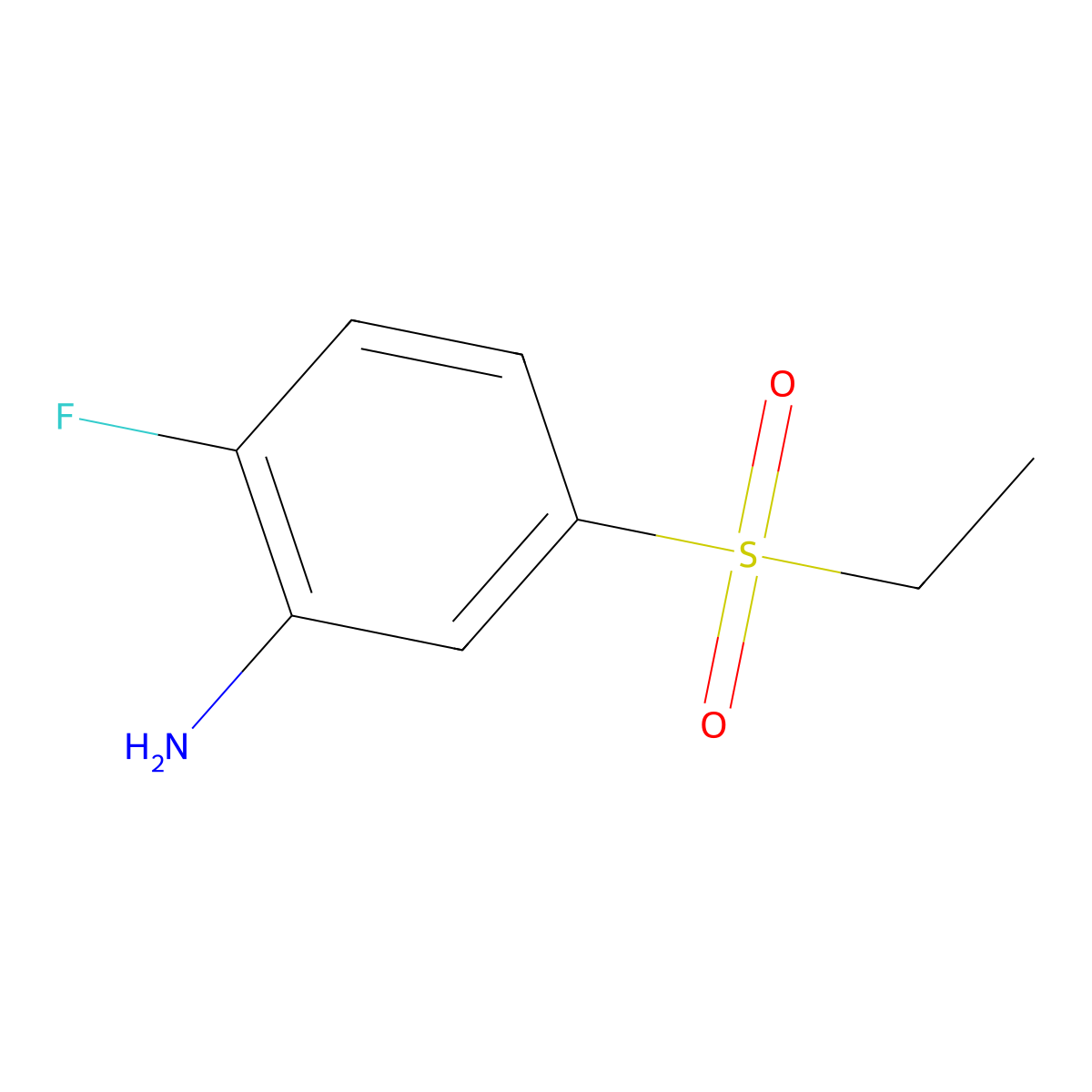 5-(Ethylsulfonyl)-2-fluoroaniline molecular structure, CAS 1082878-75-8