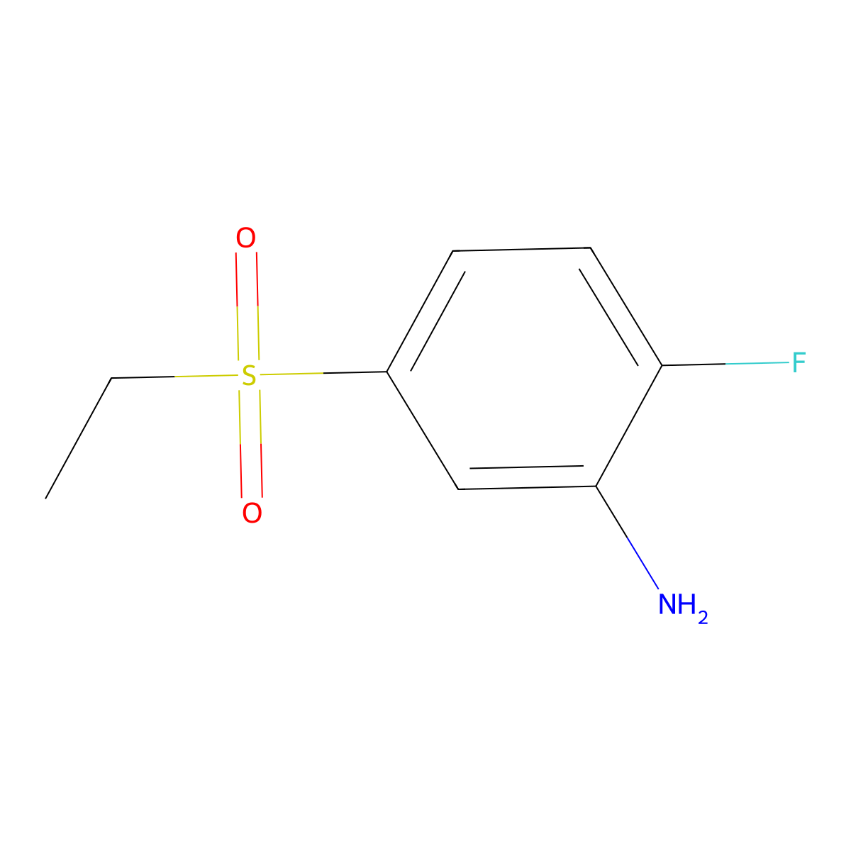 5-(Ethylsulfonyl)-2-fluoroaniline molecular structure, CAS 1082878-75-8