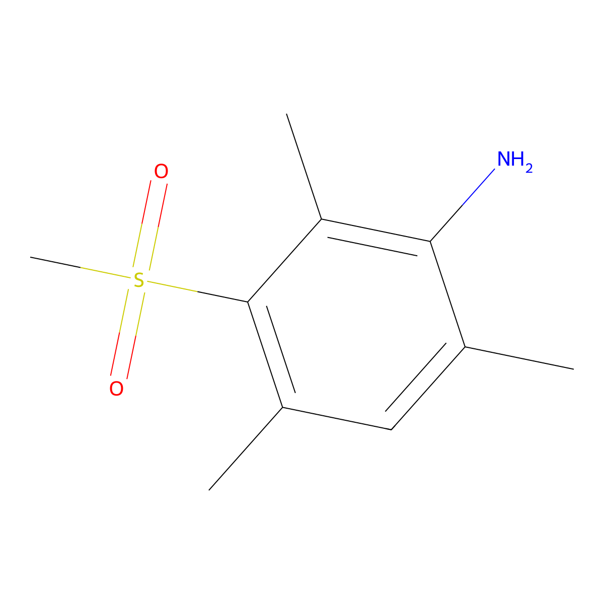 3-Methanesulfonyl-2,4,6-trimethylaniline molecular structure, CAS 1082878-81-6