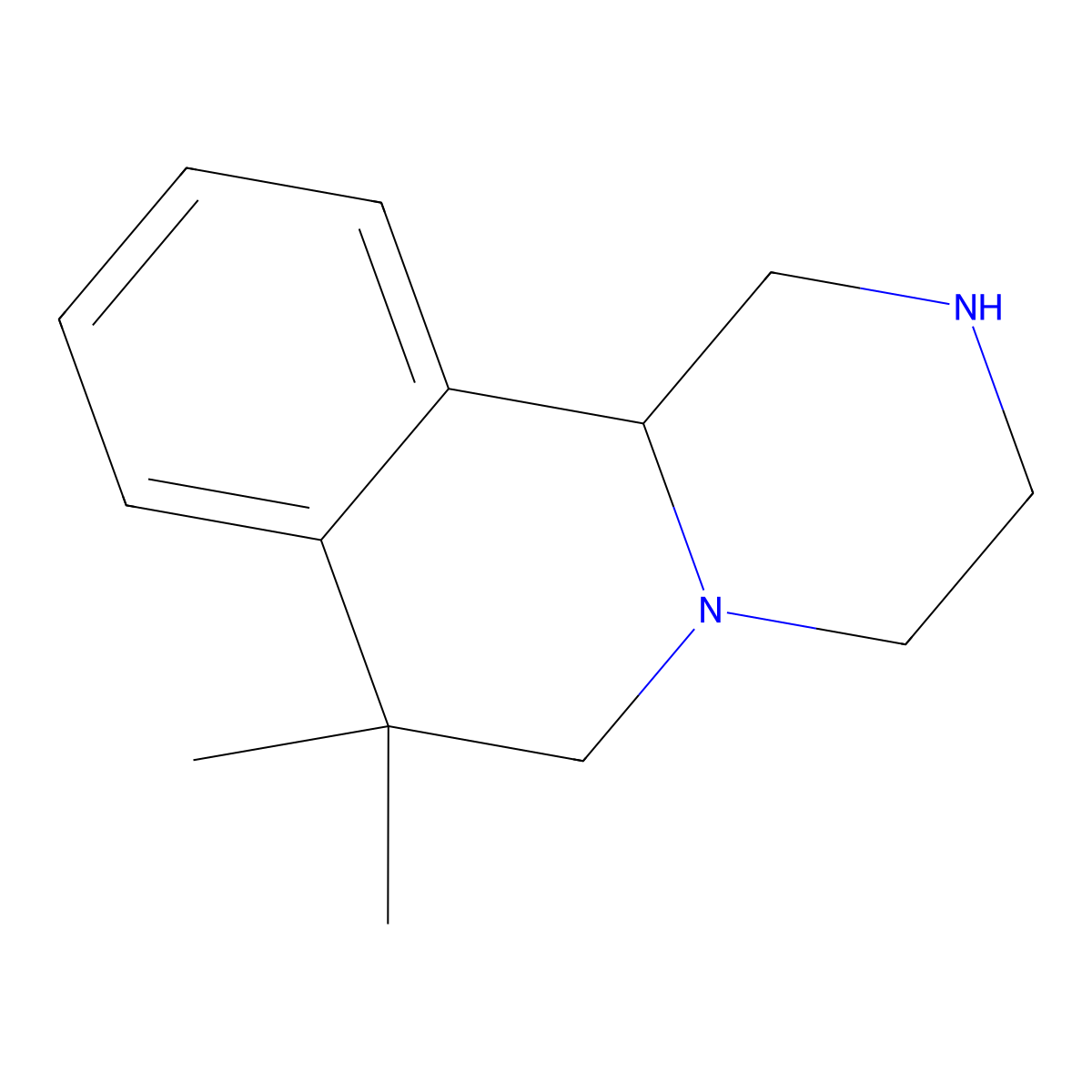 7,7-dimethyl-1H,2H,3H,4H,6H,7H,11bH-piperazino[2,1-a]isoquinoline molecular structure, CAS 1082879-12-6