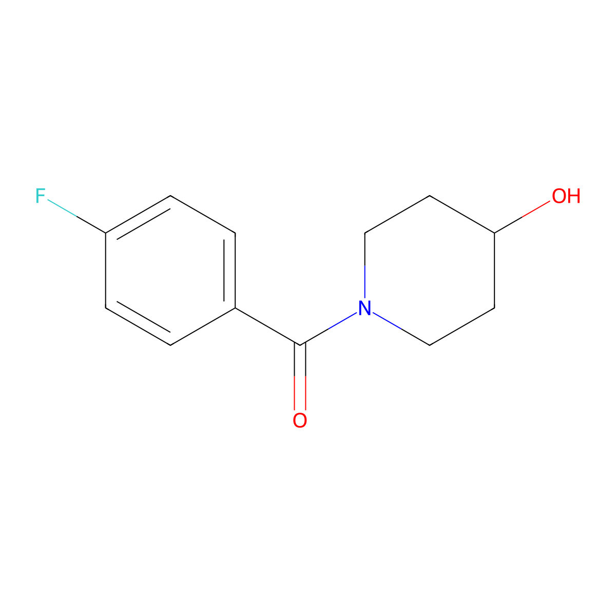 (4-Fluorophenyl)(4-hydroxypiperidin-1-yl)methanone molecular structure, CAS 1082882-95-8