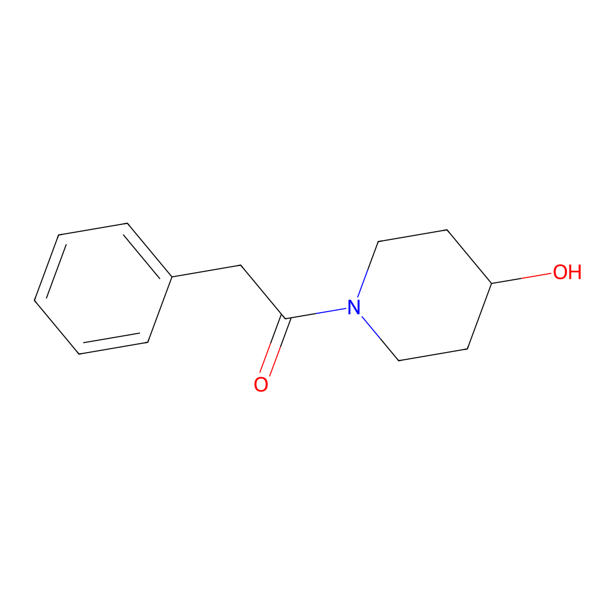 1-(4-Hydroxypiperidin-1-yl)-2-phenylethan-1-one molecular structure, CAS 1082883-00-8