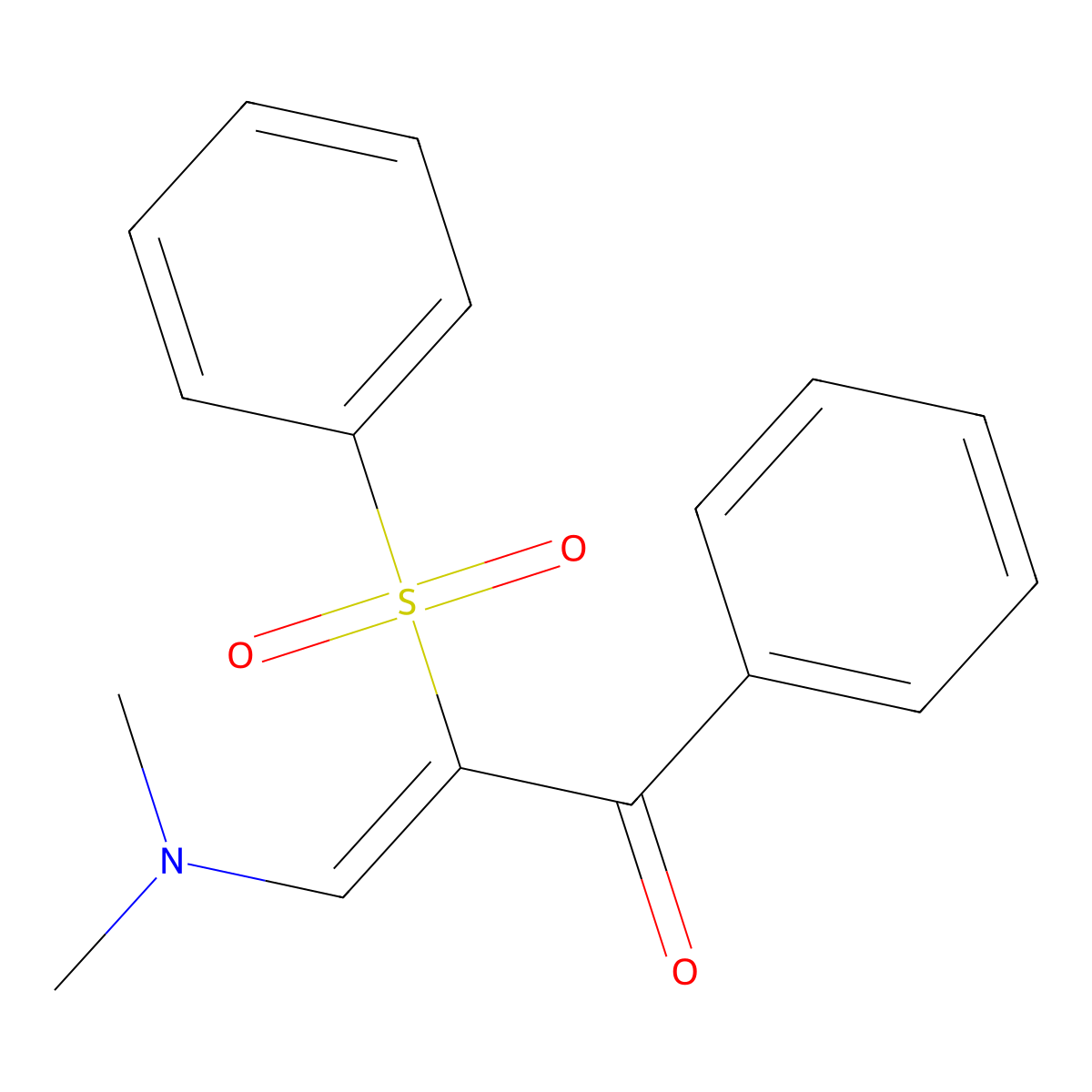 3-(Dimethylamino)-1-phenyl-2-(phenylsulfonyl)-2-propen-1-one molecular structure, CAS 108289-88-9